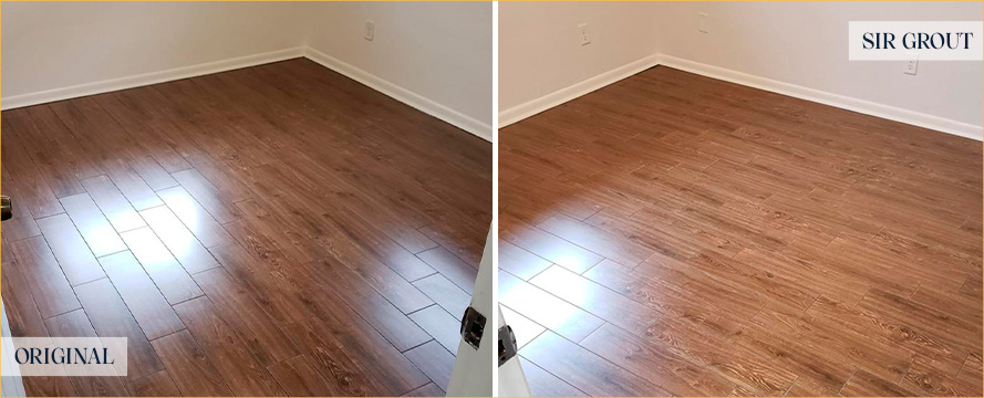 Floor Before and After Our Superb Hard Surface Restoration Services in Maitland, FL