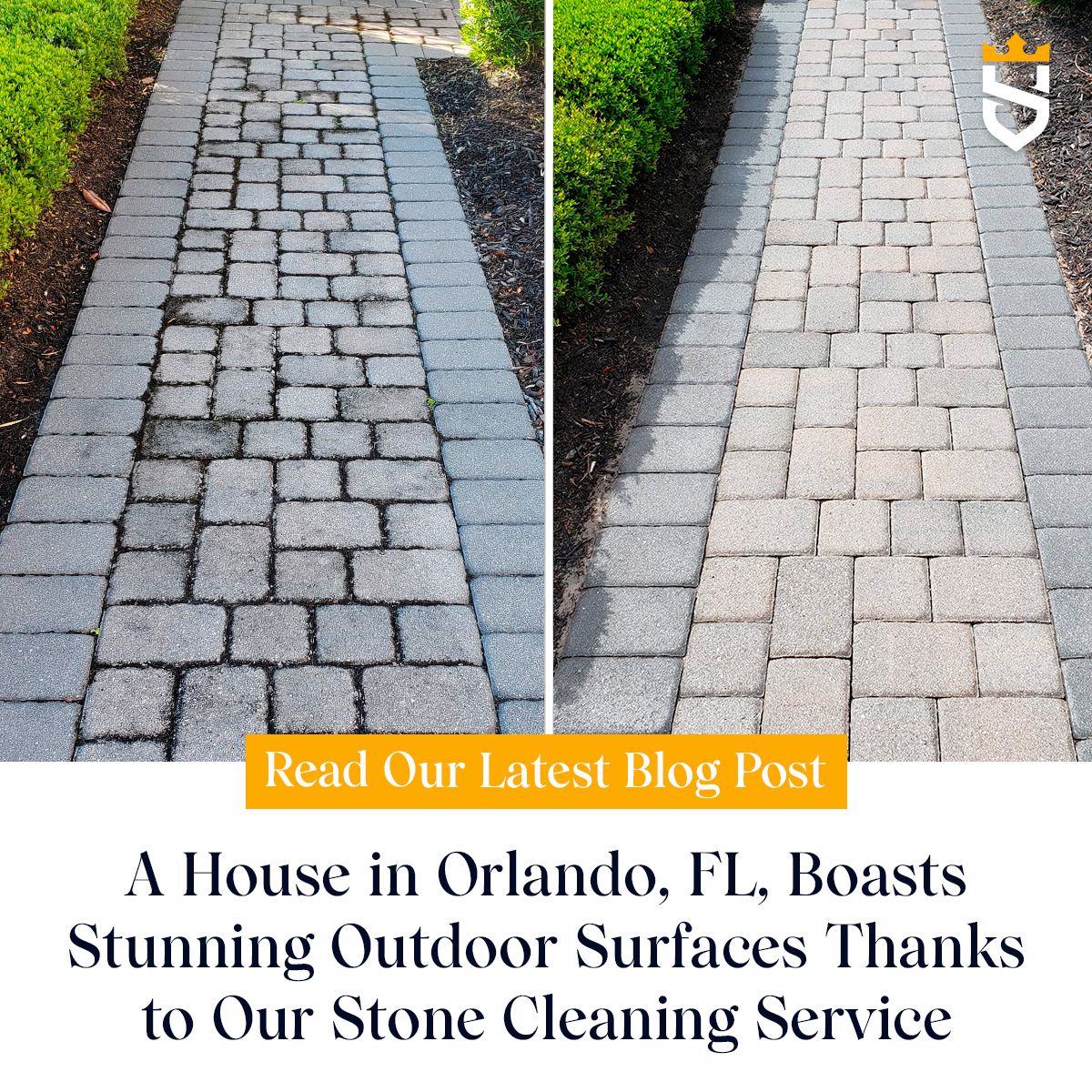 A House in Orlando, FL, Boasts Stunning Outdoor Surfaces Thanks to Our Stone Cleaning Service